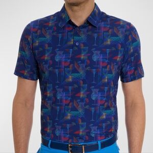 Robert Graham Happiest Hour Polo Shirt Size XL
